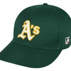 Team MLB Oakland Athletics MLB Dark Green Road ADULT Poly CottonTwill Cap