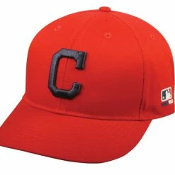 Team MLB Cleveland Indians MLB Red Alternate/Home Blue 'C' ADULT Poly CottonTwill Cap