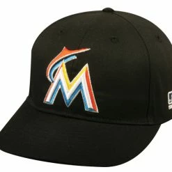 Team MLB Miami Marlins Black Home Adult Adjustable Cap