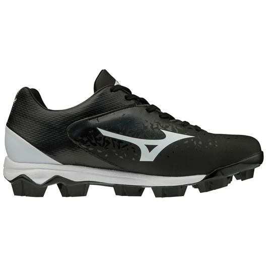 Mizuno Wave Select Nine Low Moulded Cleats - Black/White 2 Mizuno Wave Select Nine Low Moulded Cleats - Black/White - Image 2