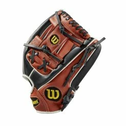 Wilson A500 11.5in Youth Glove -Bats shop 519a103aad9a5cf177052825a70b68a7dbf7cc43 WBW100148 2 A500 Baseball 115 White Black Copper
