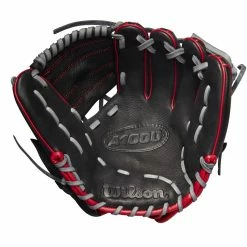Wilson A1000 PFX2 Pedroia Fit 11in Infield/Pitcher's Glove -Bats shop 672c9b6bfc06bec473651b0d0a867ef94697f628 WBW100131 1 A1000 PFX2 IF 11 Black Grey Red