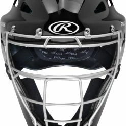 Rawlings Renegade Adult Hockey Style Catchers Helmet - Black -Bats shop CHRNGD B head on png scaled
