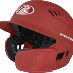 Rawlings Matte R16 W/ Reversible Jaw Guard Batting Helmet -Bats shop R6R07S MS 5