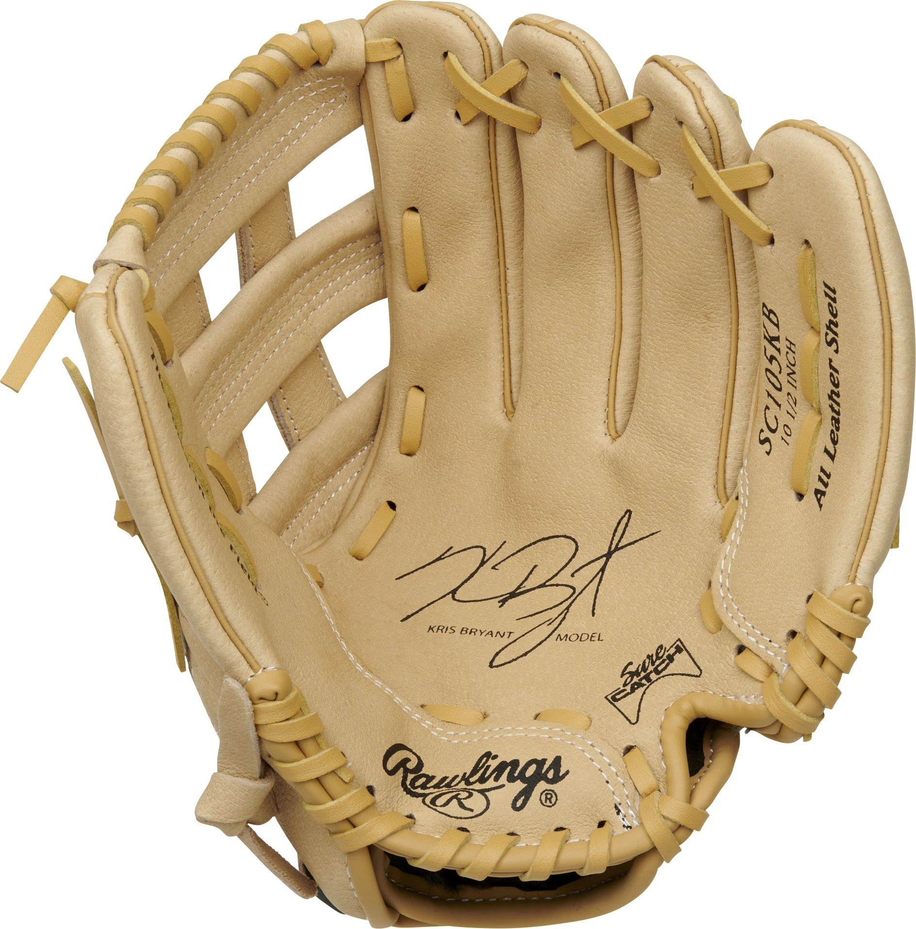 Rawlings Sure Catch 10.5in Kris Bryant Signature Youth Glove 1 Rawlings Sure Catch 10.5in Kris Bryant Signature Youth Glove