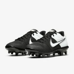 Nike Alpha Huarache Varsity Moulded Cleats - Black/White