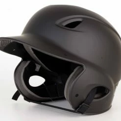 MVP Adjustable Dial-Fit Batting Helmet - Matte -Bats shop black matte 2 scaled