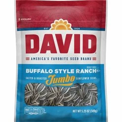 David Flavoured Sunflower Seeds Buffalo Ranch - 5.25oz - Please Note: This Product Has A Best Before Date Of Oct 2020