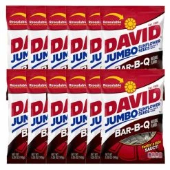 David Flavoured Sunflower Seeds Bar-B-Q - Box Of 12 - Please Note: This Product Has A Best Before Date Of Dec 2020.