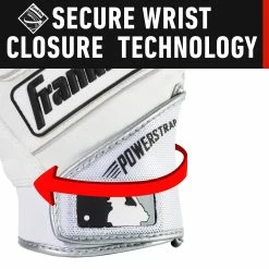Franklin Powerstrap Adult Batting Gloves -Bats shop franklin powerstrap white 20460f 2 scaled