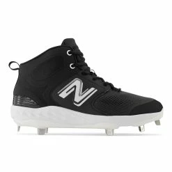 New Balance Fresh Foam 3000v6 2E Fit Mid Metal Cleats - Black