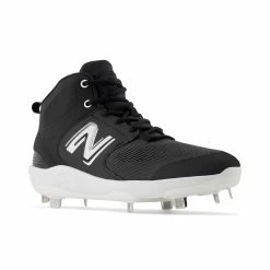 New Balance Fresh Foam 3000v6 2E Fit Mid Metal Cleats - Black -Bats shop m3000bk6 5