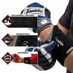 Franklin MLB® 4" X-Vent Reversible Wristbands || Pair -Bats shop mlb x vent reversible wristbands
