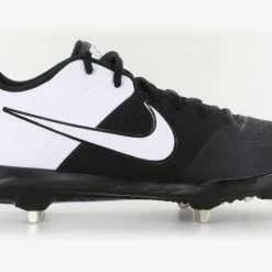 Nike Alpha Huarache Varsity Metal Cleats - Black/White