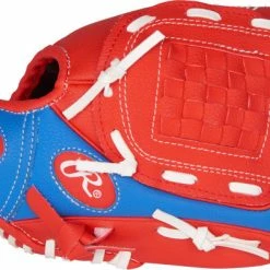 Rawlings 9in Red/Blue Youth Glove -Bats shop pl91sr 3
