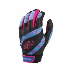 Rawlings Eclipse Girls Batting Gloves - Pink/Blue