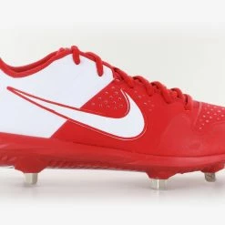 Nike Alpha Huarache Varsity Metal Cleats - Red/White