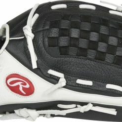 Rawlings Shut Out Softball 13in Infield/Outfield Glove -Bats shop rso125bw 3 1 1