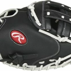 Rawlings Shut Out Softball 32.5in Softball Catcher's Mitt -Bats shop rsocm325bw 3
