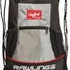 Rawlings Player's Draw String Bag Black/Silver