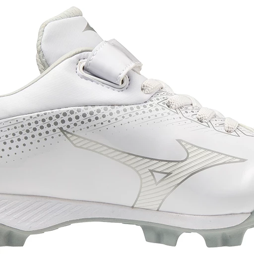 Mizuno LightRevo Junior TPU Moulded Cleats - White/White 2 Mizuno LightRevo Junior TPU Moulded Cleats - White/White - Image 2